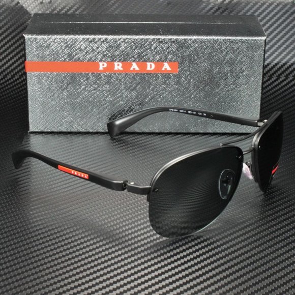 Prada Men's Black and Shiny Grey Sunglasses! - Picture 3 of 4